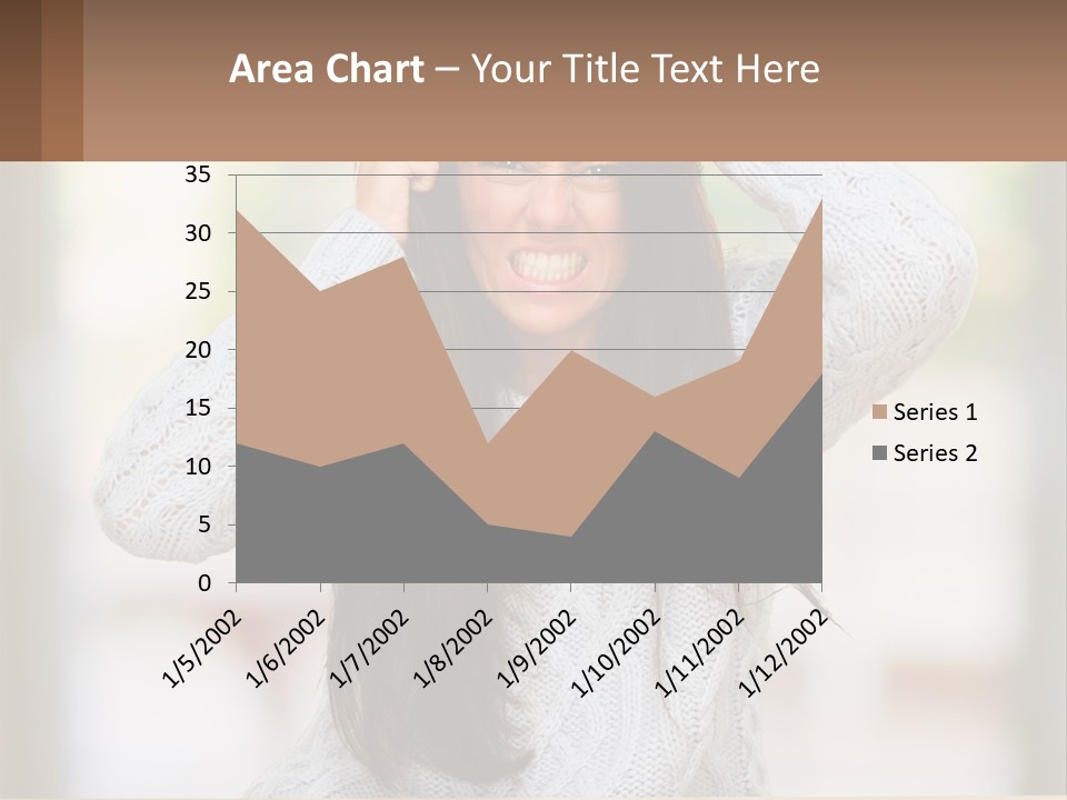 A Woman Holding Her Hair In Front Of Her Head PowerPoint Template