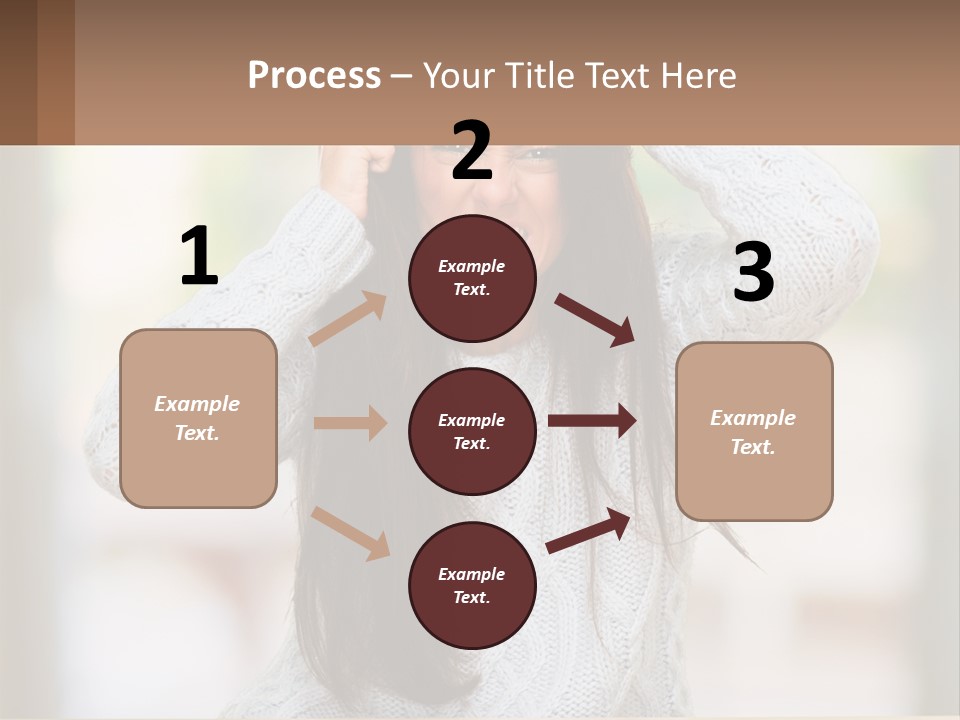 A Woman Holding Her Hair In Front Of Her Head PowerPoint Template