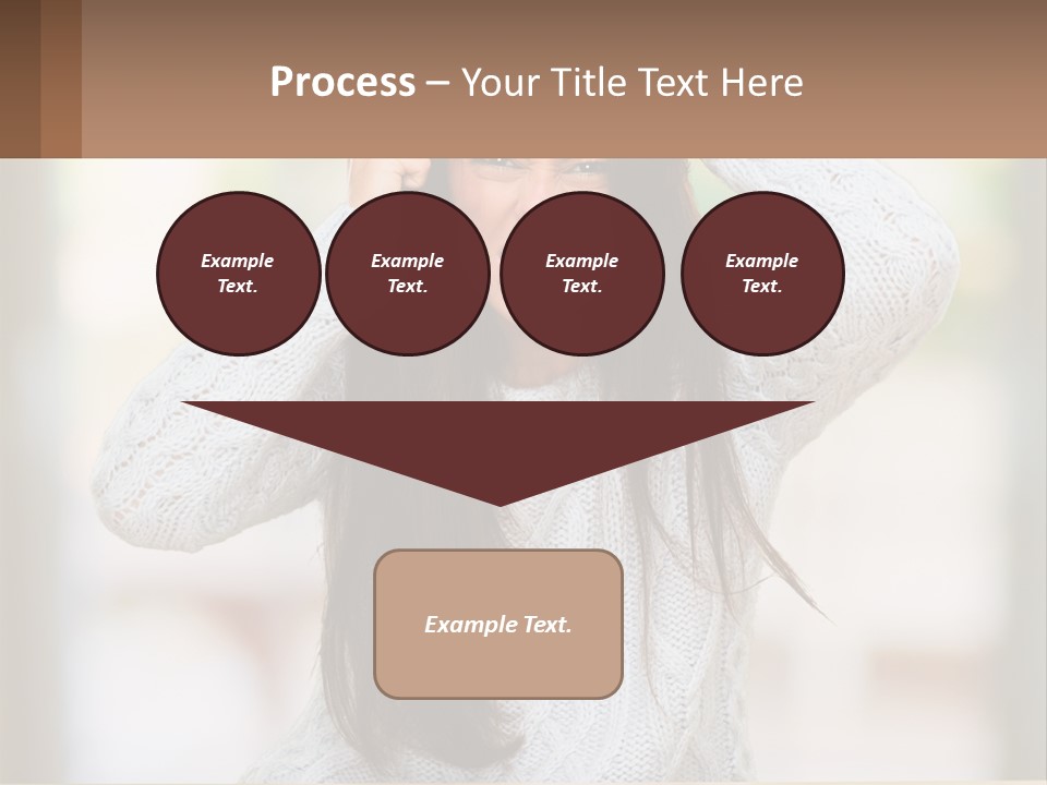 A Woman Holding Her Hair In Front Of Her Head PowerPoint Template