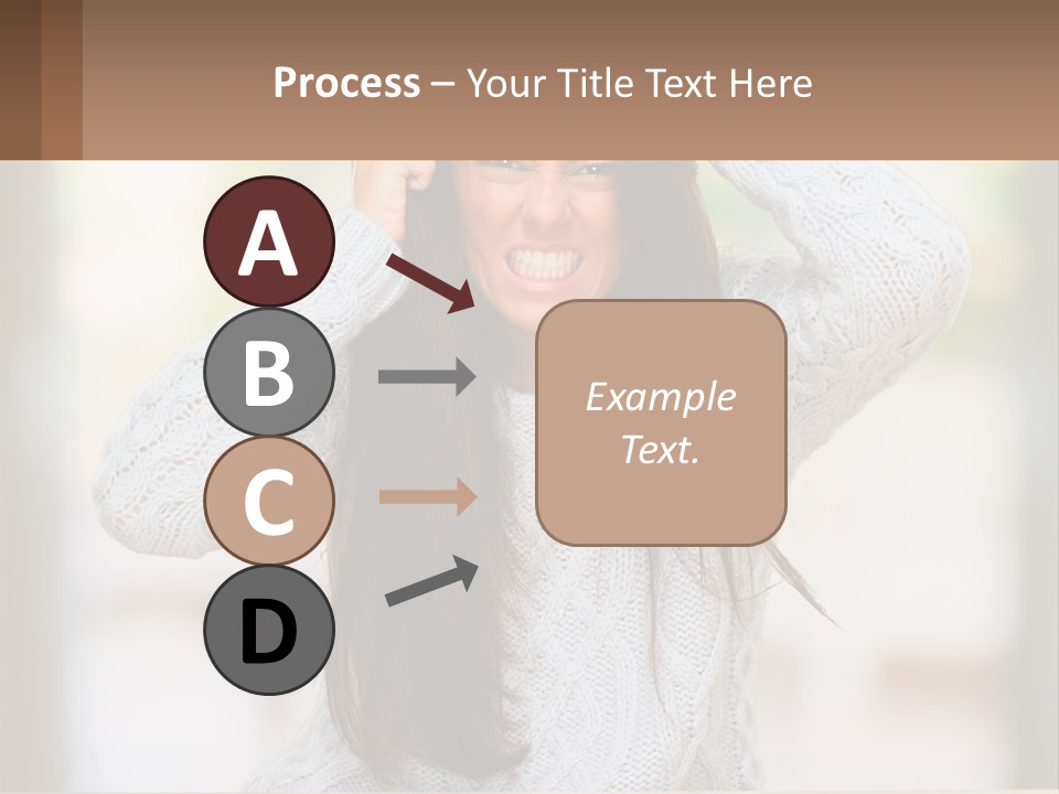 A Woman Holding Her Hair In Front Of Her Head PowerPoint Template