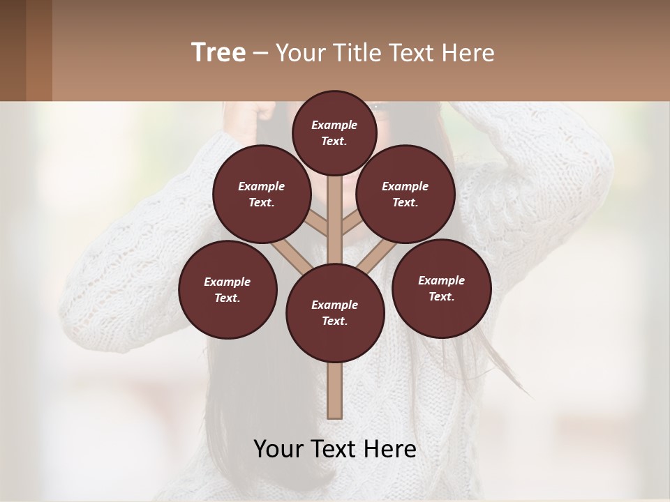 A Woman Holding Her Hair In Front Of Her Head PowerPoint Template