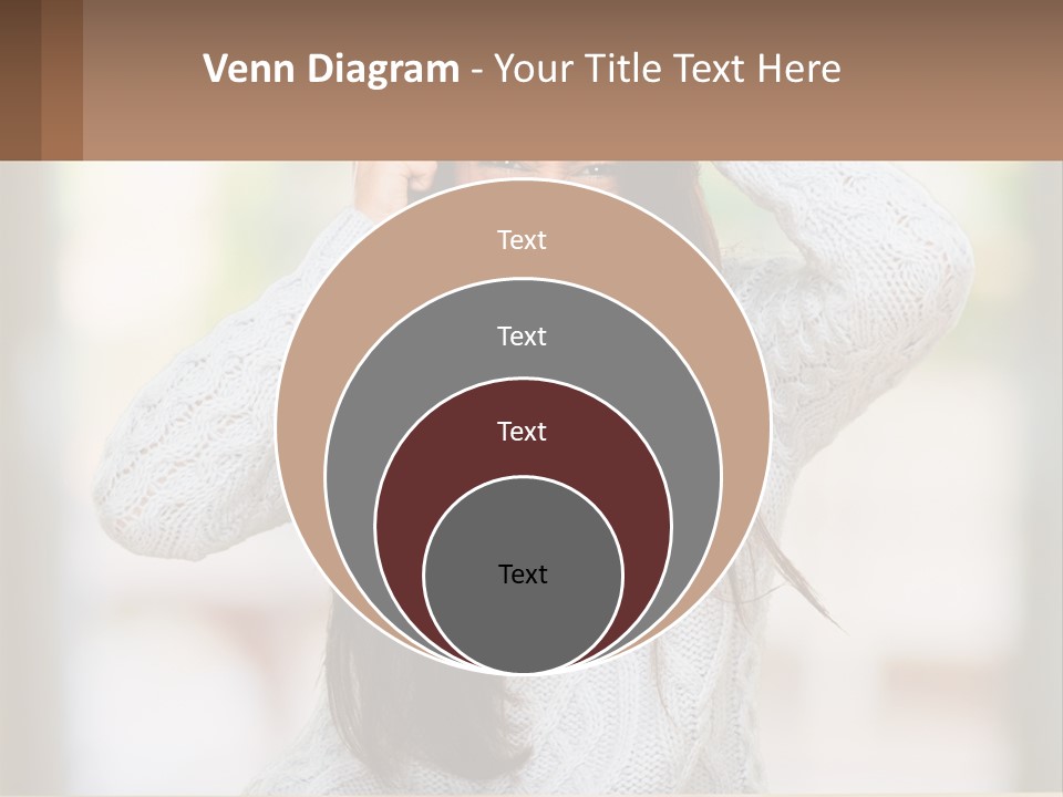 A Woman Holding Her Hair In Front Of Her Head PowerPoint Template