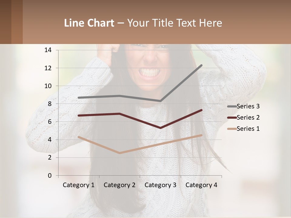 A Woman Holding Her Hair In Front Of Her Head PowerPoint Template