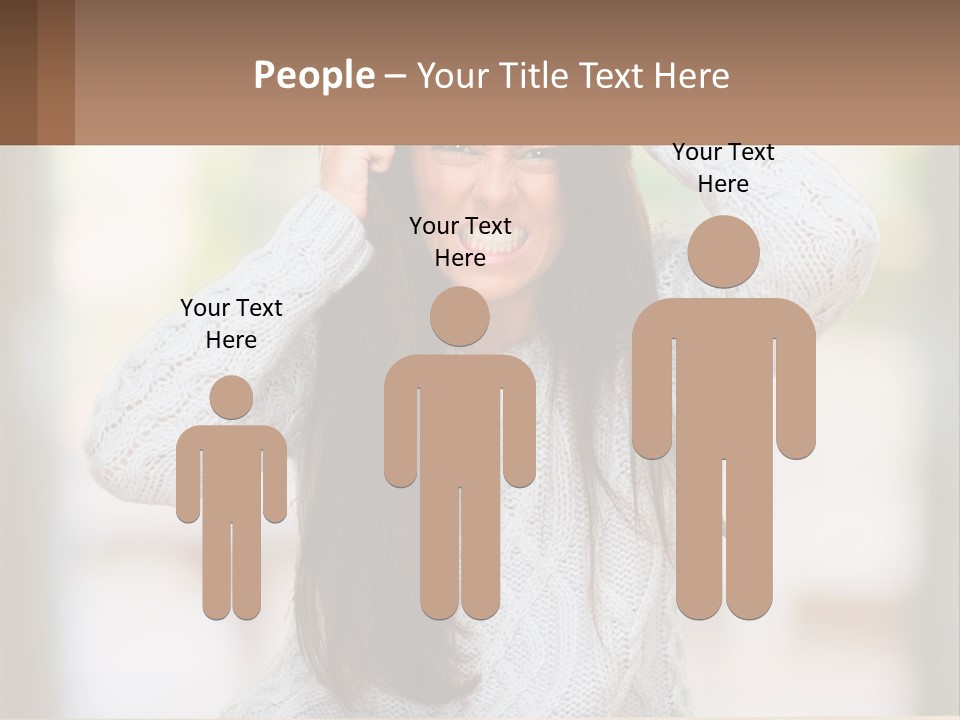 A Woman Holding Her Hair In Front Of Her Head PowerPoint Template