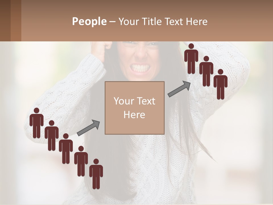 A Woman Holding Her Hair In Front Of Her Head PowerPoint Template