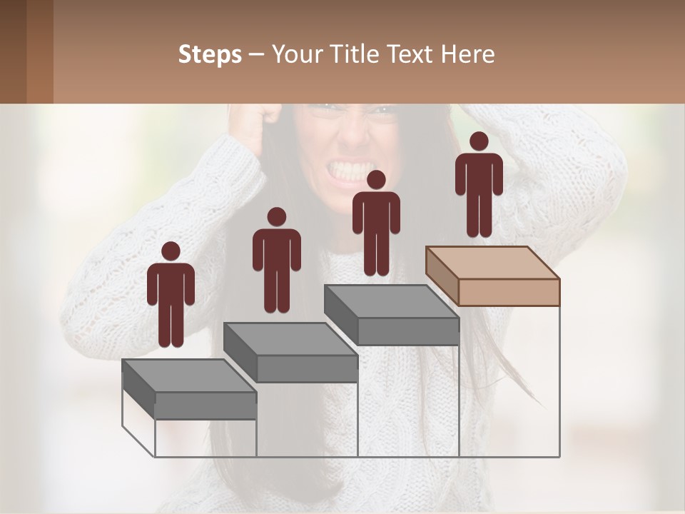 A Woman Holding Her Hair In Front Of Her Head PowerPoint Template