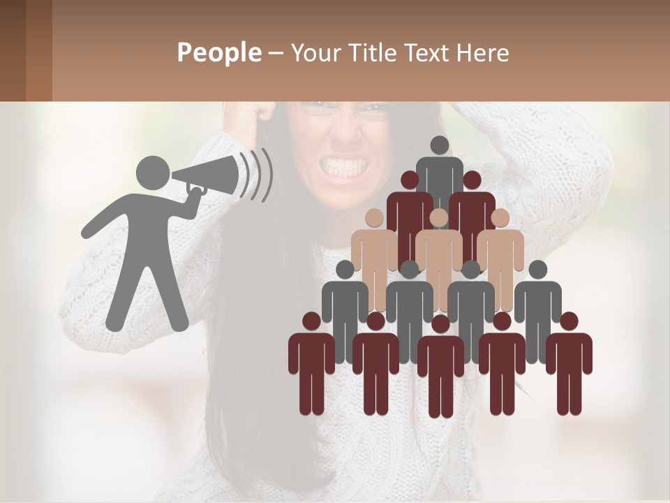 A Woman Holding Her Hair In Front Of Her Head PowerPoint Template