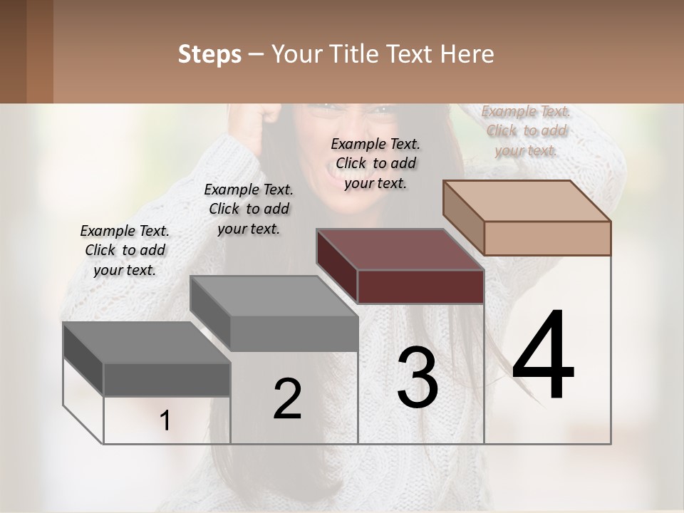 A Woman Holding Her Hair In Front Of Her Head PowerPoint Template