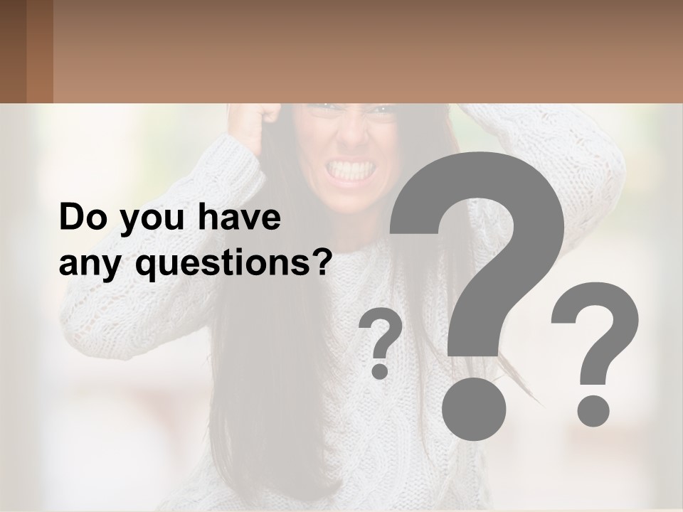 A Woman Holding Her Hair In Front Of Her Head PowerPoint Template