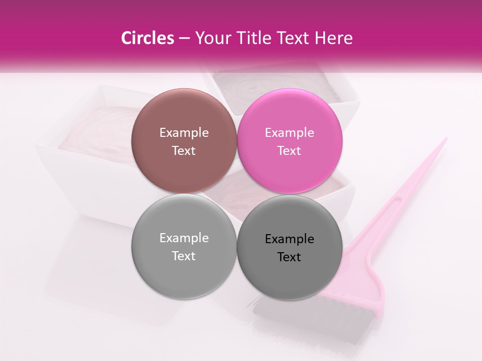 Three Bowls Of Food With A Spoon On A Table PowerPoint Template