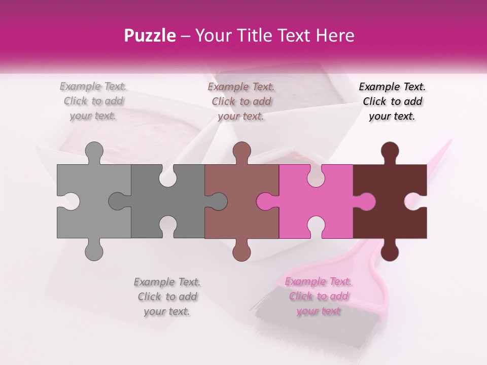 Three Bowls Of Food With A Spoon On A Table PowerPoint Template