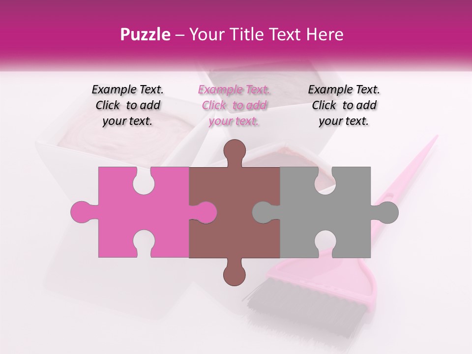 Three Bowls Of Food With A Spoon On A Table PowerPoint Template