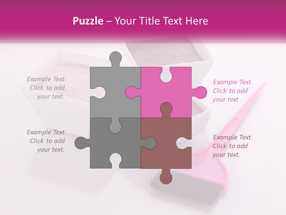 Three Bowls Of Food With A Spoon On A Table PowerPoint Template