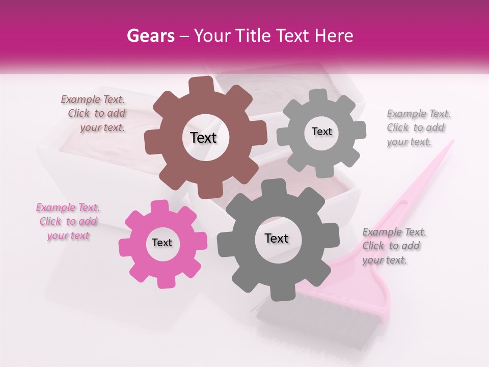 Three Bowls Of Food With A Spoon On A Table PowerPoint Template