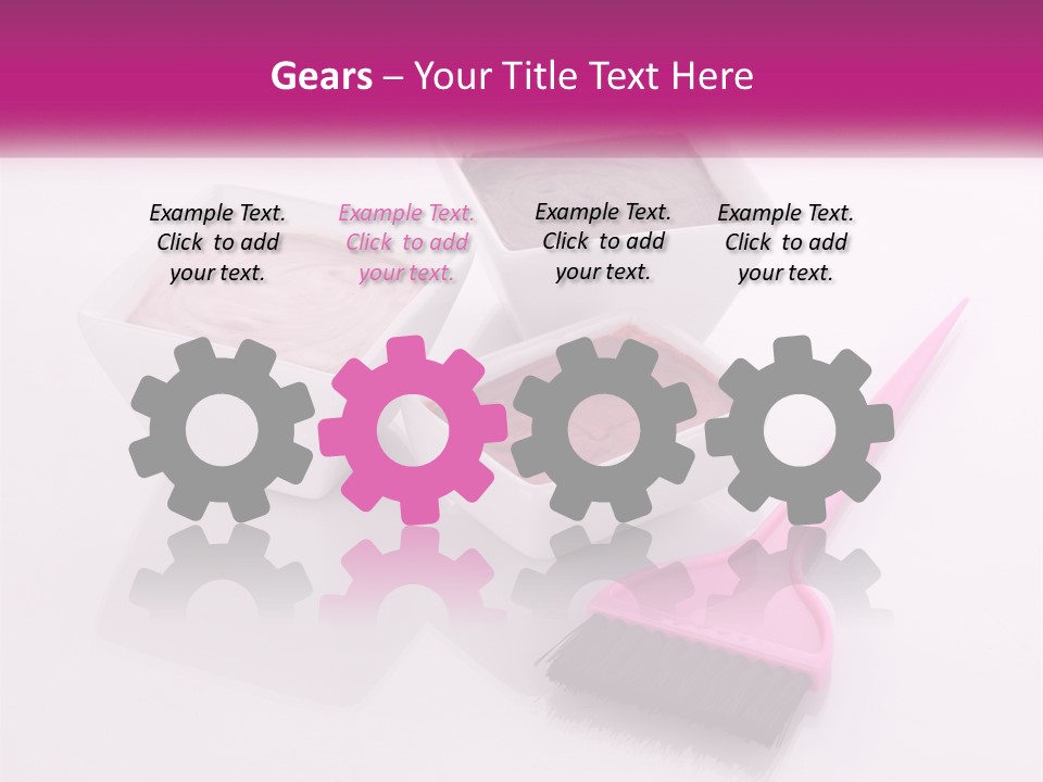 Three Bowls Of Food With A Spoon On A Table PowerPoint Template