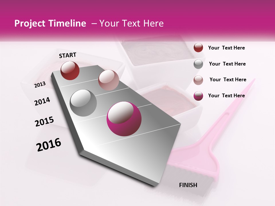 Three Bowls Of Food With A Spoon On A Table PowerPoint Template