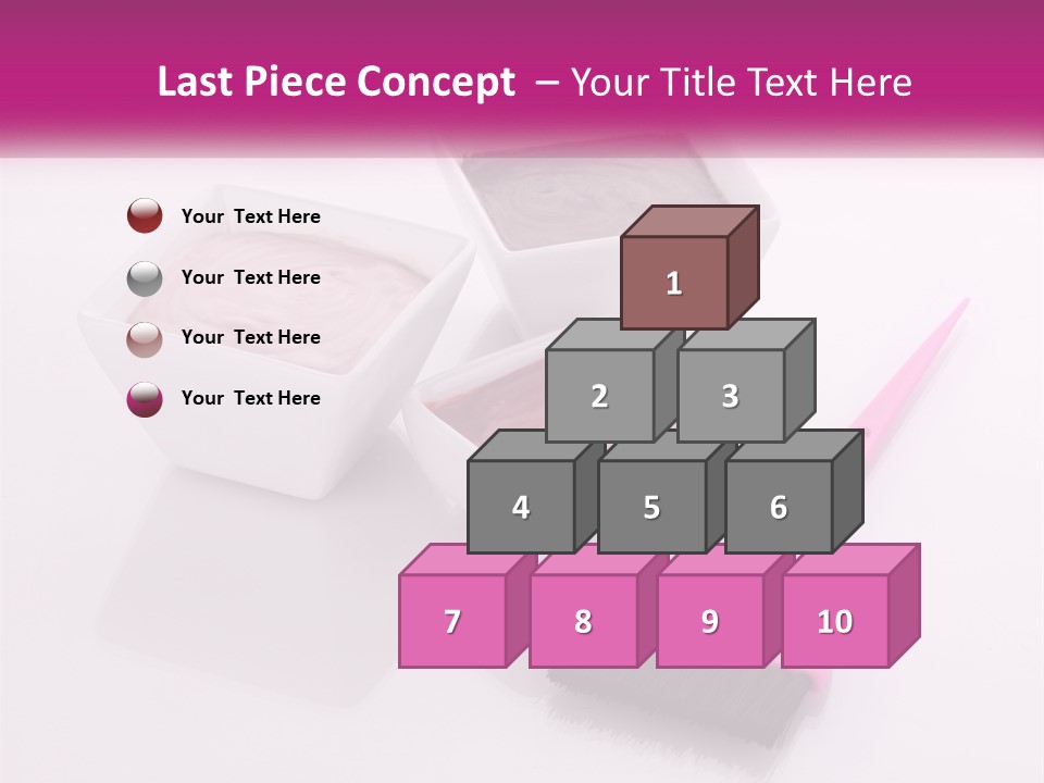 Three Bowls Of Food With A Spoon On A Table PowerPoint Template