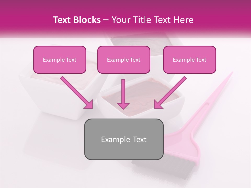 Three Bowls Of Food With A Spoon On A Table PowerPoint Template