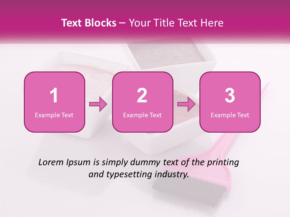 Three Bowls Of Food With A Spoon On A Table PowerPoint Template