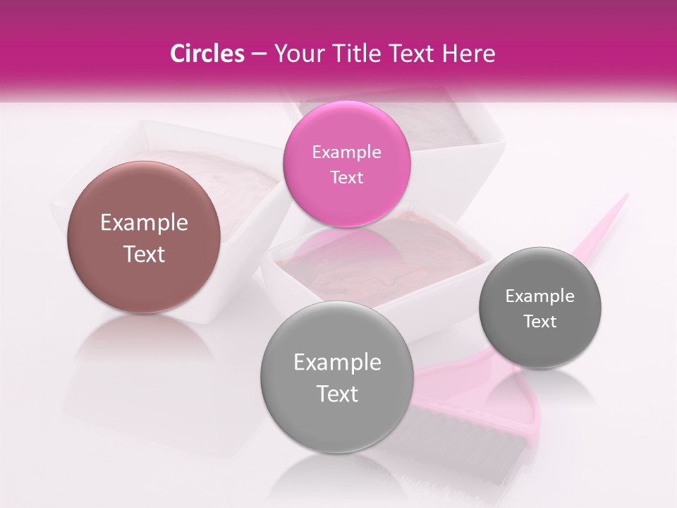 Three Bowls Of Food With A Spoon On A Table PowerPoint Template