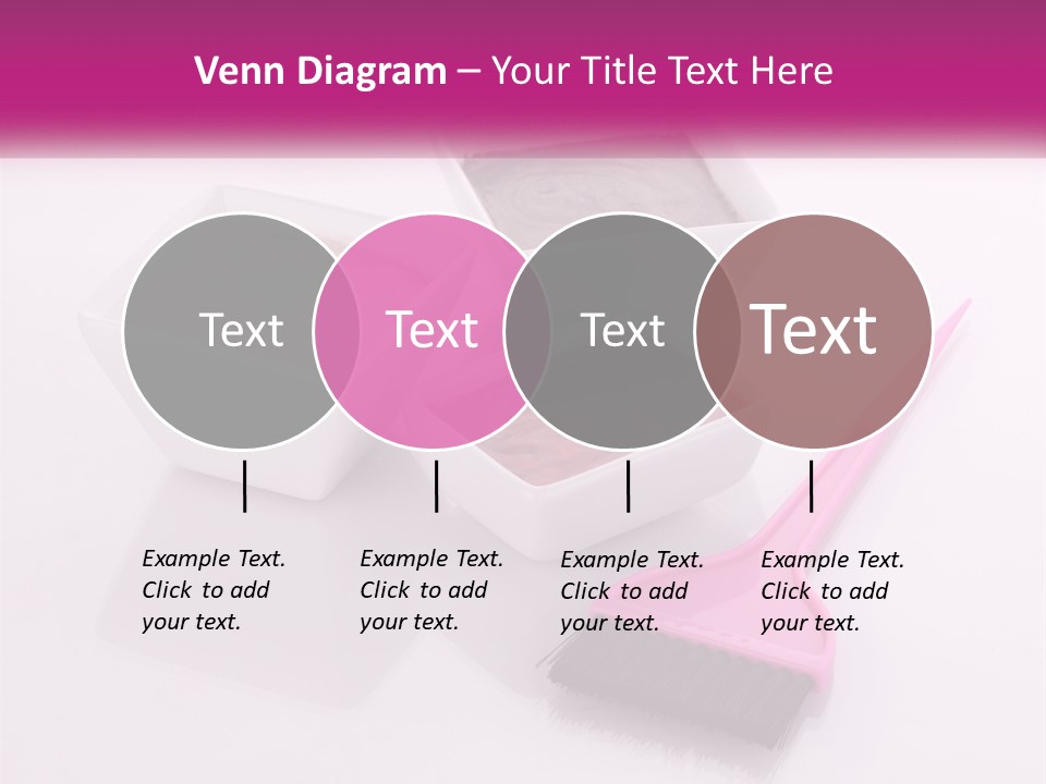Three Bowls Of Food With A Spoon On A Table PowerPoint Template