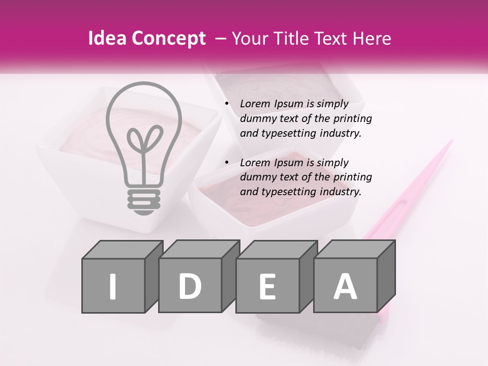 Three Bowls Of Food With A Spoon On A Table PowerPoint Template