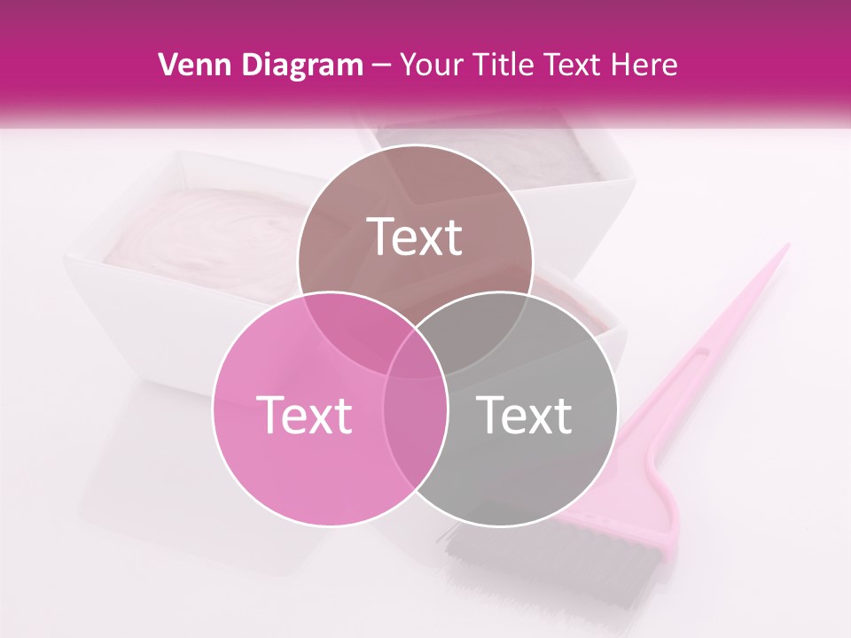 Three Bowls Of Food With A Spoon On A Table PowerPoint Template