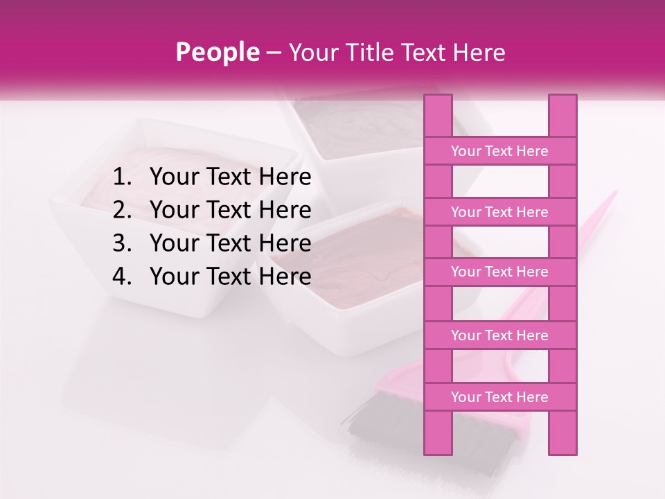 Three Bowls Of Food With A Spoon On A Table PowerPoint Template