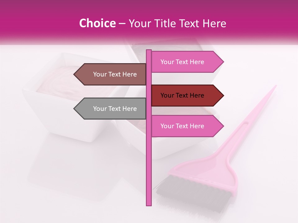 Three Bowls Of Food With A Spoon On A Table PowerPoint Template