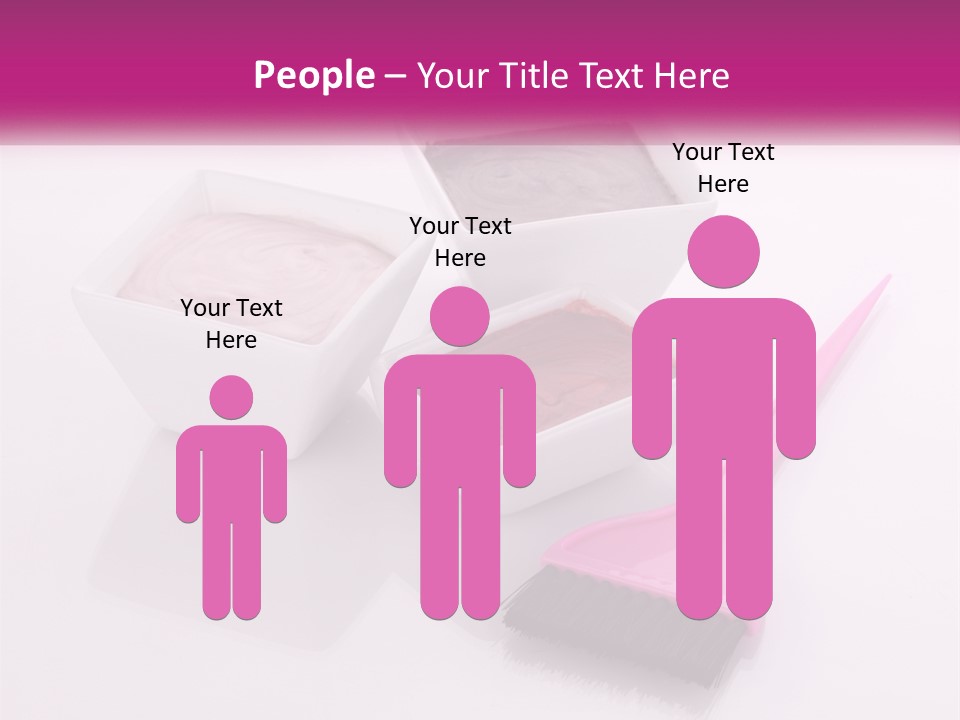 Three Bowls Of Food With A Spoon On A Table PowerPoint Template