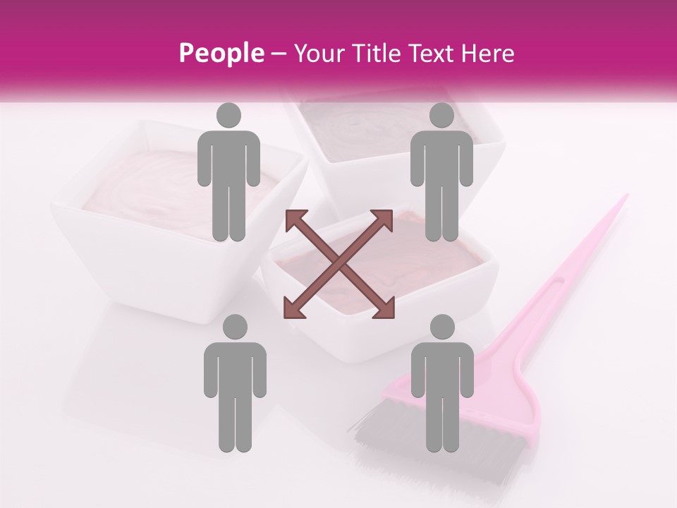 Three Bowls Of Food With A Spoon On A Table PowerPoint Template