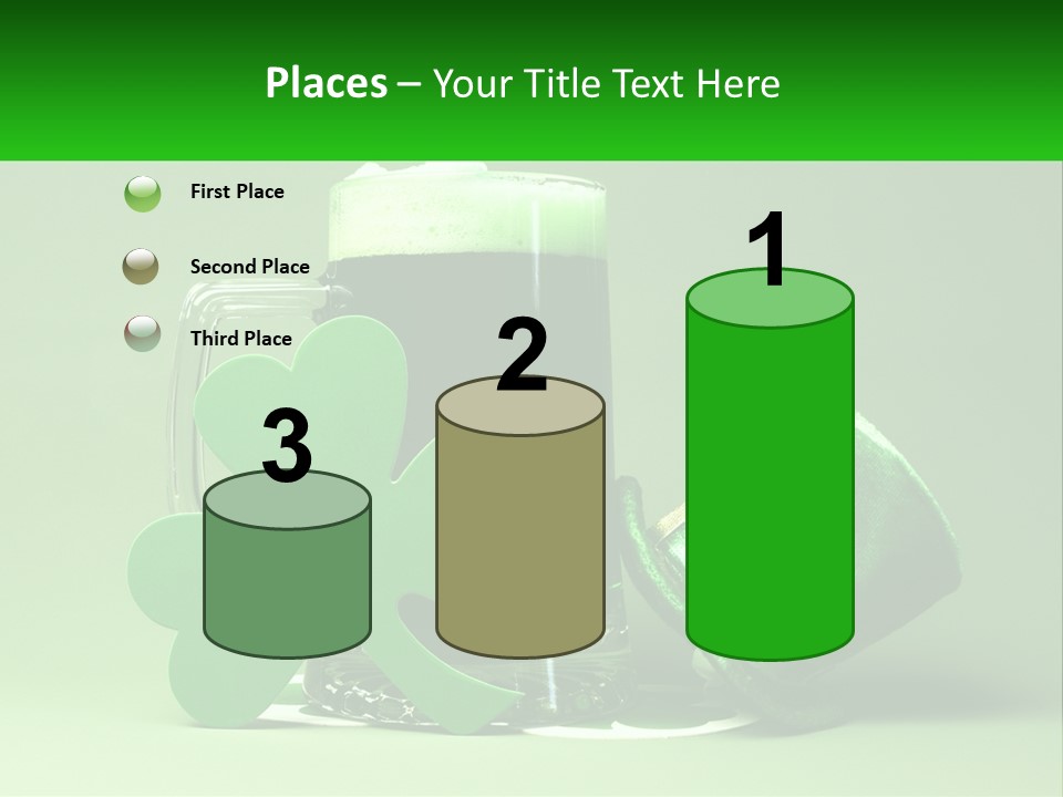 A Glass Of Beer With A Shamrock Next To It PowerPoint Template