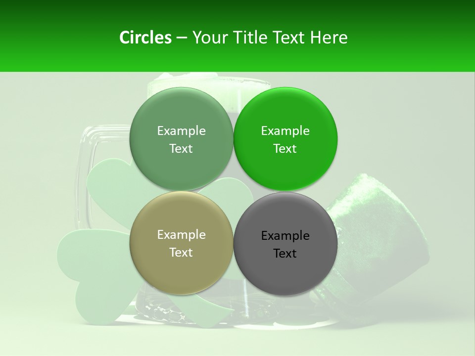 A Glass Of Beer With A Shamrock Next To It PowerPoint Template