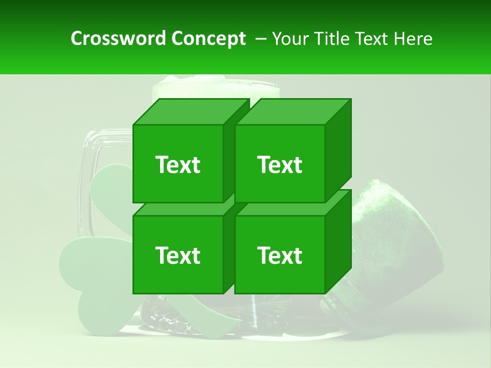 A Glass Of Beer With A Shamrock Next To It PowerPoint Template