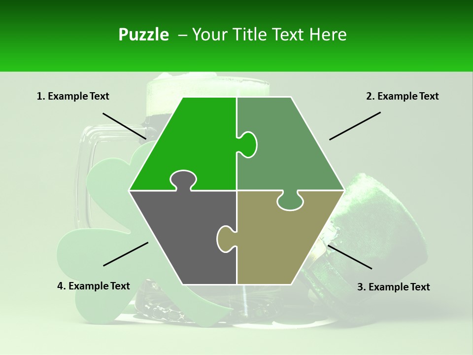 A Glass Of Beer With A Shamrock Next To It PowerPoint Template