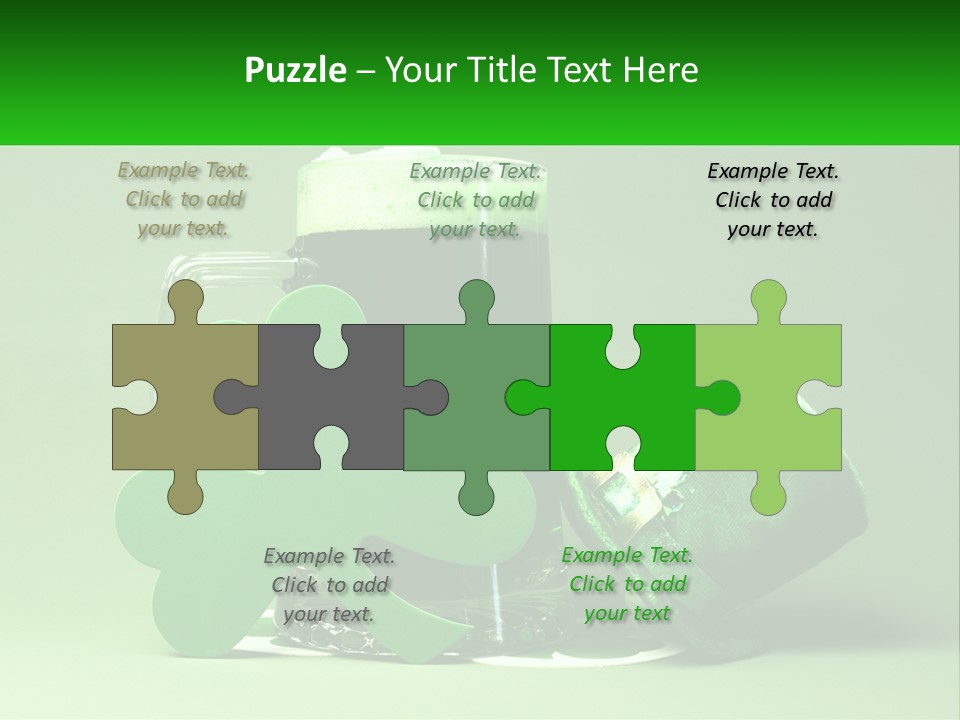 A Glass Of Beer With A Shamrock Next To It PowerPoint Template