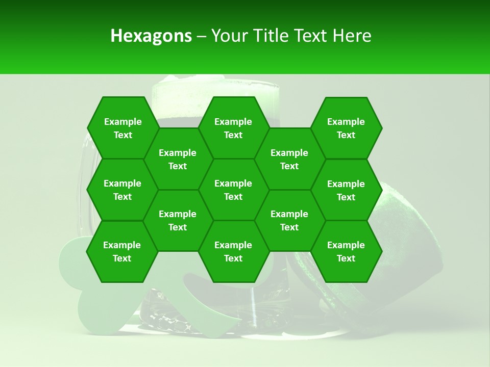 A Glass Of Beer With A Shamrock Next To It PowerPoint Template