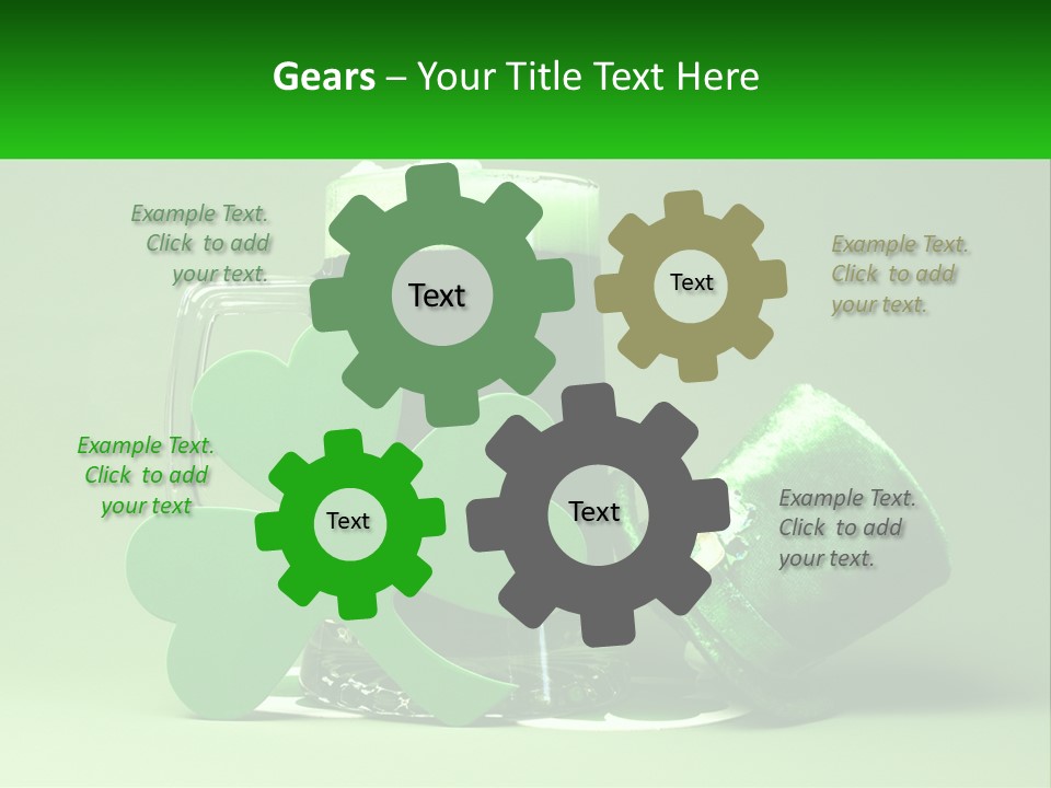 A Glass Of Beer With A Shamrock Next To It PowerPoint Template