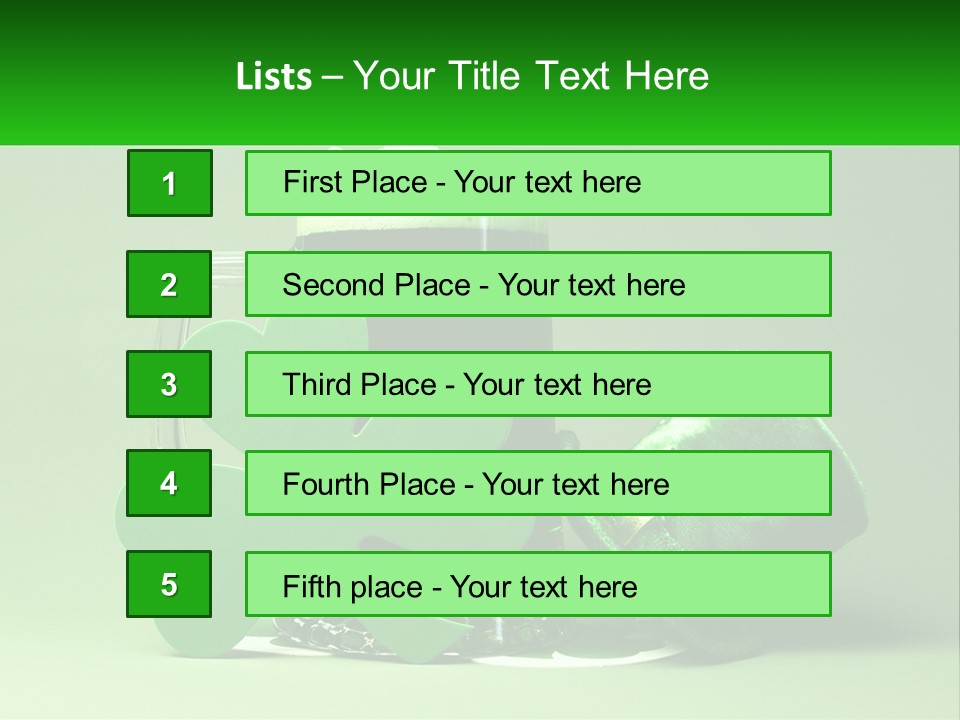 A Glass Of Beer With A Shamrock Next To It PowerPoint Template