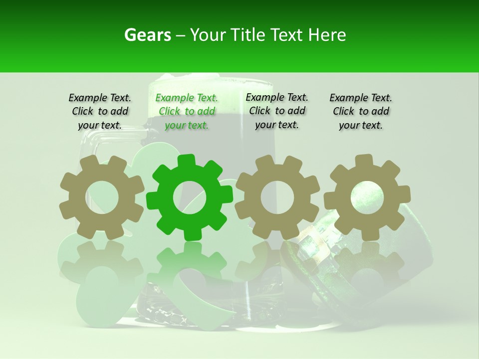 A Glass Of Beer With A Shamrock Next To It PowerPoint Template