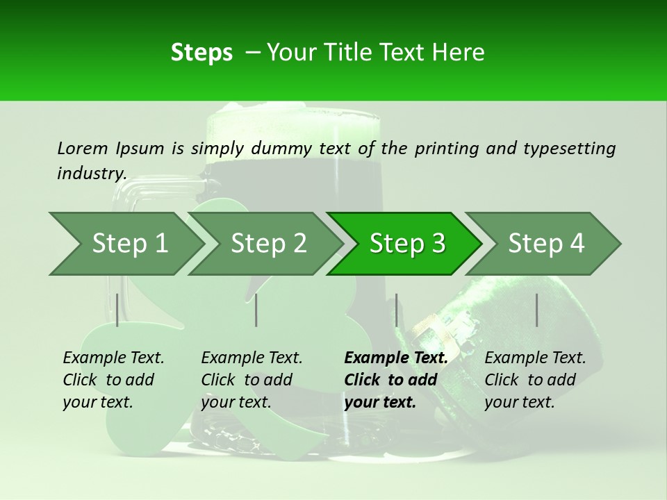 A Glass Of Beer With A Shamrock Next To It PowerPoint Template