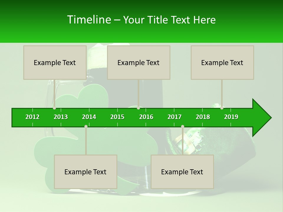 A Glass Of Beer With A Shamrock Next To It PowerPoint Template