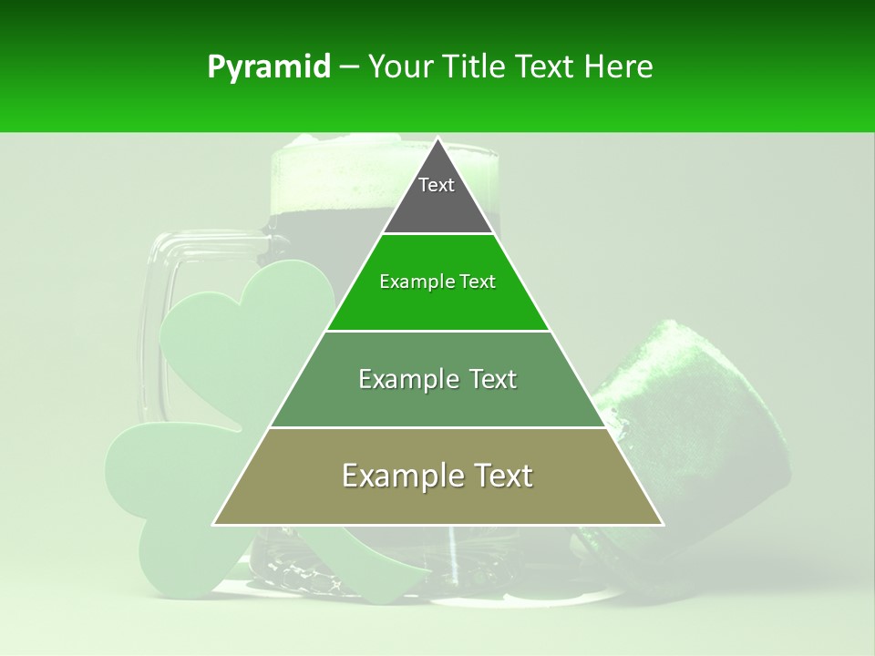 A Glass Of Beer With A Shamrock Next To It PowerPoint Template