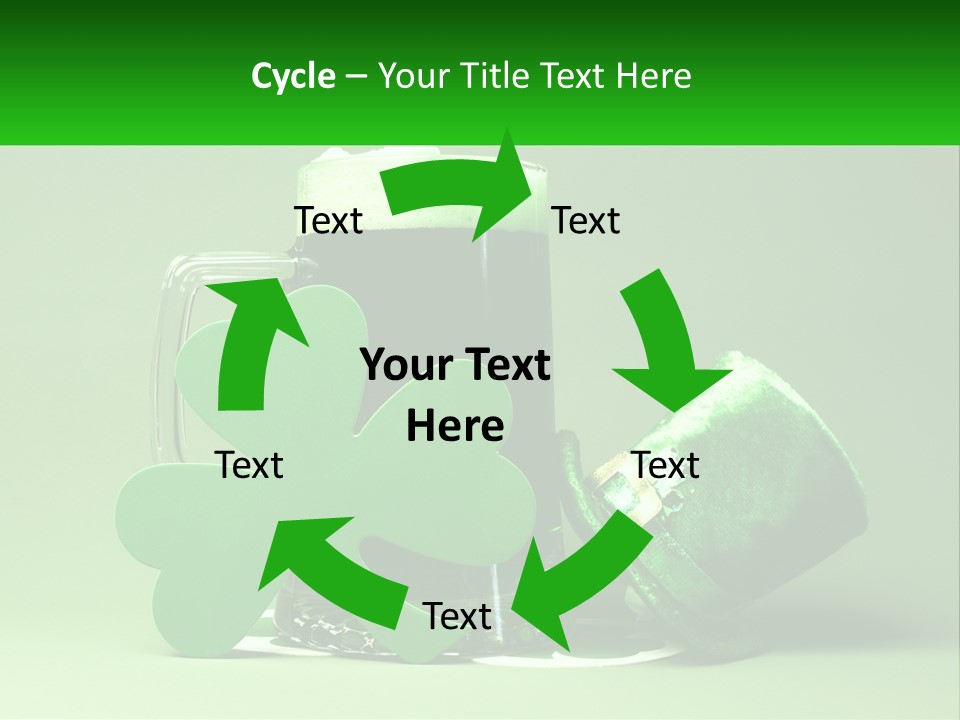 A Glass Of Beer With A Shamrock Next To It PowerPoint Template