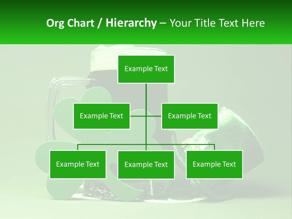 A Glass Of Beer With A Shamrock Next To It PowerPoint Template