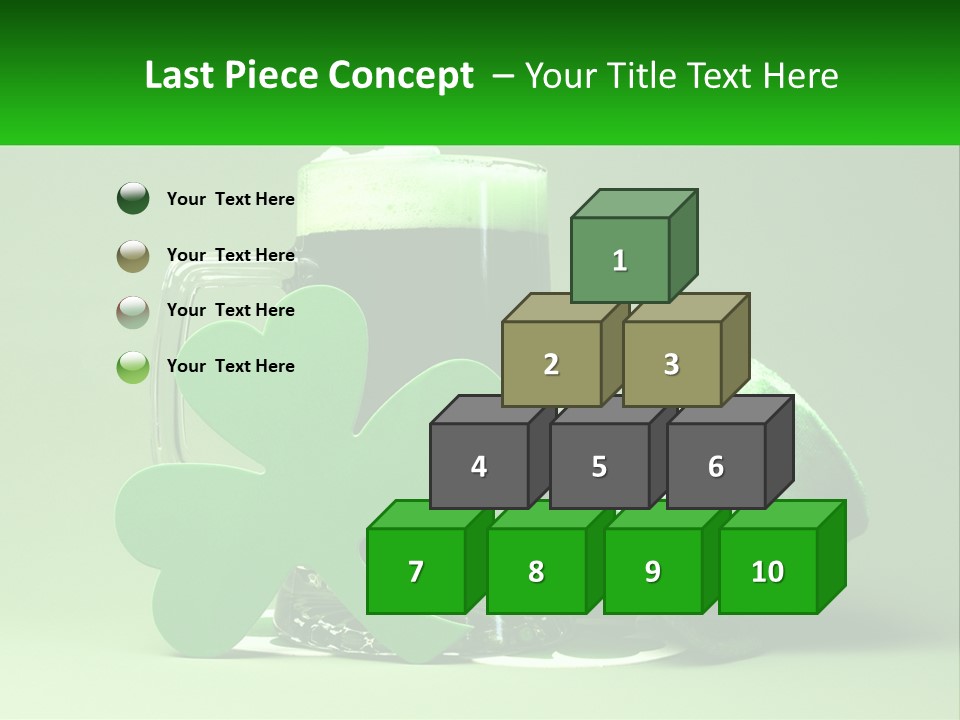 A Glass Of Beer With A Shamrock Next To It PowerPoint Template