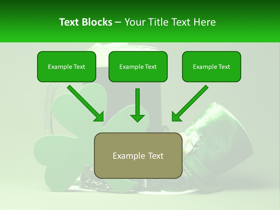 A Glass Of Beer With A Shamrock Next To It PowerPoint Template