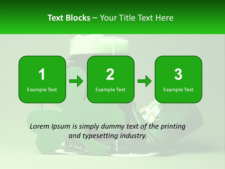 A Glass Of Beer With A Shamrock Next To It PowerPoint Template
