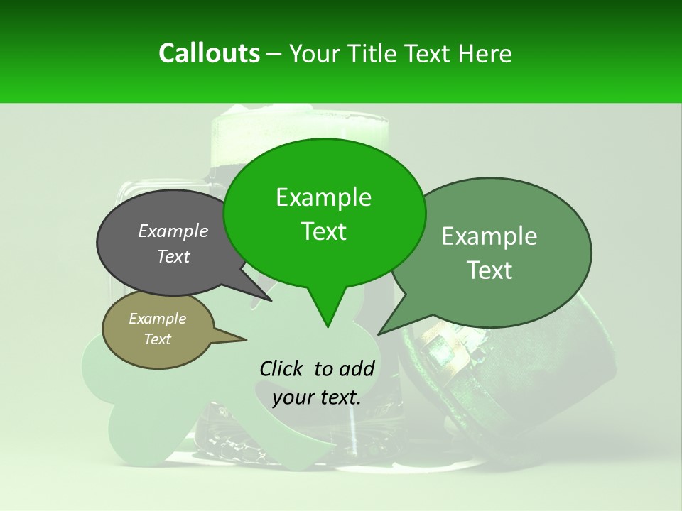 A Glass Of Beer With A Shamrock Next To It PowerPoint Template