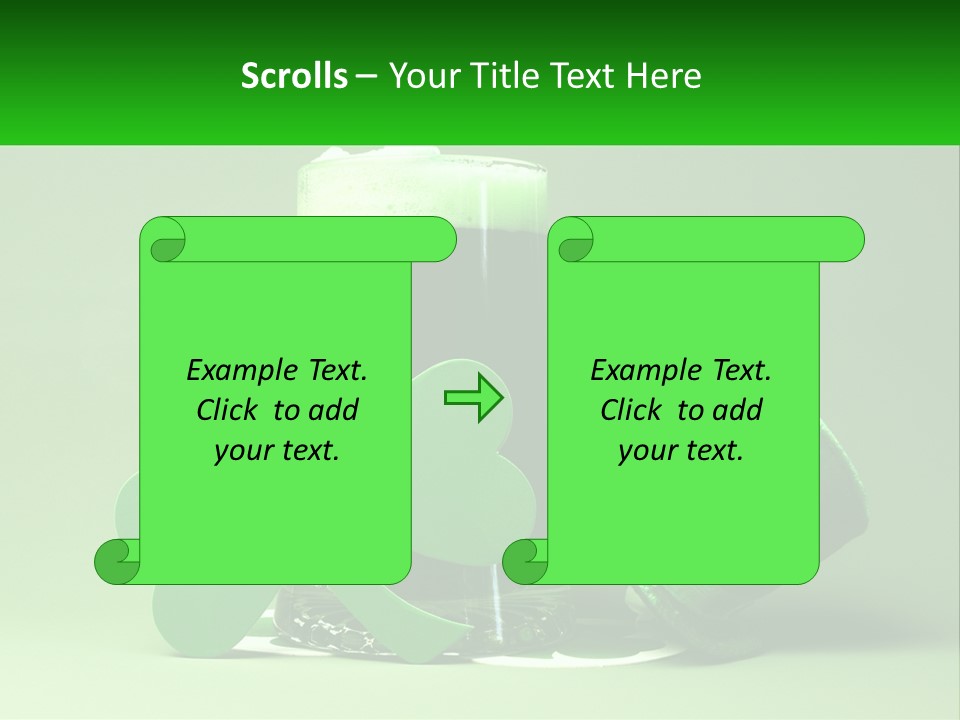 A Glass Of Beer With A Shamrock Next To It PowerPoint Template
